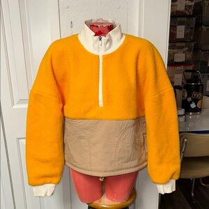 Fabletics Mallory Fleece Sherpa Pull Over Half Zip sweater